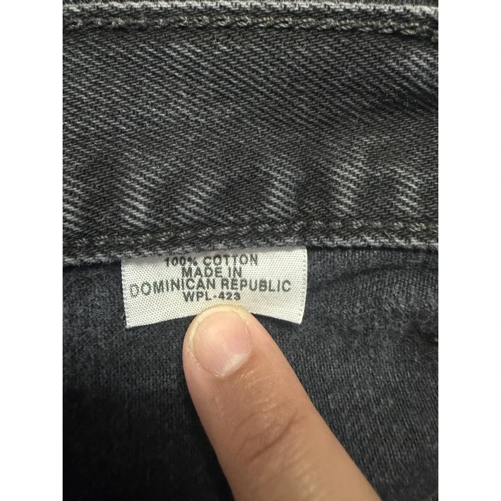 Vintage Levi's 501 Jeans Mens 40x30 Straight Black Denim Button Fly Grunge Y2K